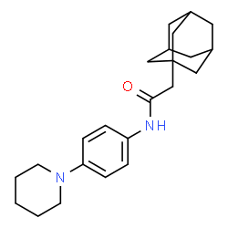 ChemSpider 2D Image | 2-(Adamantan-1-yl)-N-[4-(1-piperidinyl)phenyl]acetamide | C23H32N2O