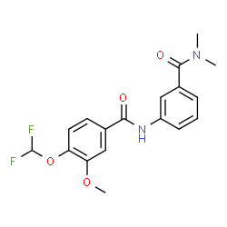 ChemSpider 2D Image | 4-(Difluoromethoxy)-N-[3-(dimethylcarbamoyl)phenyl]-3-methoxybenzamide | C18H18F2N2O4