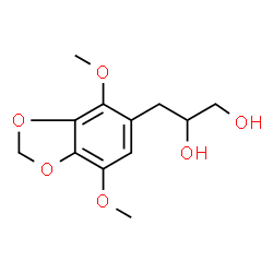 ChemSpider 2D Image | 3-(4,7-Dimethoxy-1,3-benzodioxol-5-yl)-1,2-propanediol | C12H16O6