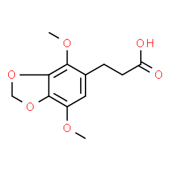 ChemSpider 2D Image | 3-(4,7-Dimethoxy-1,3-benzodioxol-5-yl)propanoic acid | C12H14O6