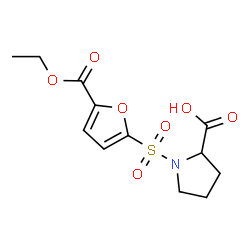 ChemSpider 2D Image | 1-{[5-(Ethoxycarbonyl)-2-furyl]sulfonyl}proline | C12H15NO7S