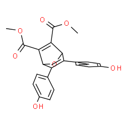 ChemSpider 2D Image | Dimethyl 5,6-bis(4-hydroxyphenyl)-7-oxabicyclo[2.2.1]hepta-2,5-diene-2,3-dicarboxylate | C22H18O7