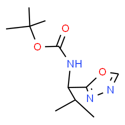 ChemSpider 2D Image | 2-Methyl-2-propanyl [2-methyl-1-(1,3,4-oxadiazol-2-yl)propyl]carbamate | C11H19N3O3