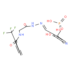 ChemSpider 2D Image | (5-Hydroxy-6-methyl-4-{(E)-[({[2-(trifluoromethyl)benzoyl]amino}acetyl)hydrazono]methyl}-3-pyridinyl)methyl dihydrogen phosphate | C18H18F3N4O7P