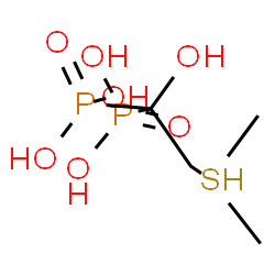 ChemSpider 2D Image | [2-(dimethyl-$l^{4}-sulfanyl)-1-hydroxy-1-phosphono-ethyl]phosphonic acid | C4H13O7P2S