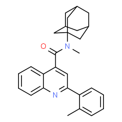 ChemSpider 2D Image | N-(Adamantan-1-yl)-N-methyl-2-(2-methylphenyl)-4-quinolinecarboxamide | C28H30N2O