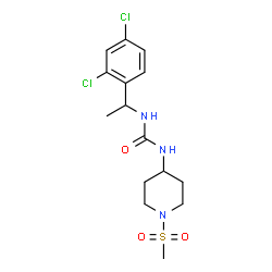 ChemSpider 2D Image | 1-[1-(2,4-Dichlorophenyl)ethyl]-3-[1-(methylsulfonyl)-4-piperidinyl]urea | C15H21Cl2N3O3S
