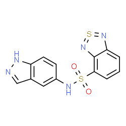 ChemSpider 2D Image | N-(1H-indazol-5-yl)-8$l^{4}-thia-7,9-diazabicyclo[4.3.0]nona-1,3,5,7,8-pentaene-5-sulfonamide | C13H9N5O2S2