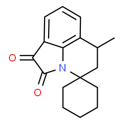 ChemSpider 2D Image | 6'-Methyl-5',6'-dihydrospiro[cyclohexane-1,4'-pyrrolo[3,2,1-ij]quinoline]-1',2'-dione | C17H19NO2