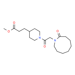 ChemSpider 2D Image | Methyl 3-{1-[(2-oxo-1-azonanyl)acetyl]-4-piperidinyl}propanoate | C19H32N2O4
