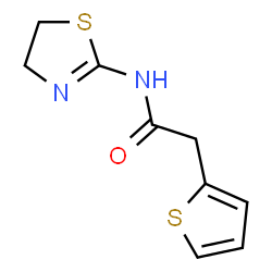 ChemSpider 2D Image | N-(4,5-Dihydro-1,3-thiazol-2-yl)-2-(2-thienyl)acetamide | C9H10N2OS2