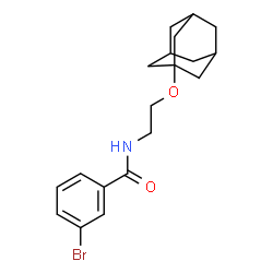 ChemSpider 2D Image | N-[2-(Adamantan-1-yloxy)ethyl]-3-bromobenzamide | C19H24BrNO2