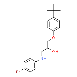 ChemSpider 2D Image | 1-[(4-Bromophenyl)amino]-3-[4-(2-methyl-2-propanyl)phenoxy]-2-propanol | C19H24BrNO2