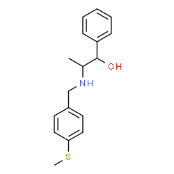 ChemSpider 2D Image | 2-{[4-(Methylsulfanyl)benzyl]amino}-1-phenyl-1-propanol | C17H21NOS