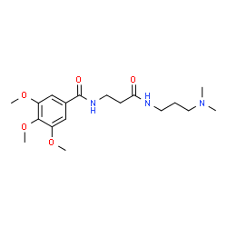 ChemSpider 2D Image | N-(3-{[3-(Dimethylamino)propyl]amino}-3-oxopropyl)-3,4,5-trimethoxybenzamide | C18H29N3O5