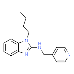 ChemSpider 2D Image | 1-Butyl-N-(4-pyridinylmethyl)-1H-benzimidazol-2-amine | C17H20N4