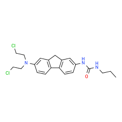 ChemSpider 2D Image | 1-{7-[Bis(2-chloroethyl)amino]-9H-fluoren-2-yl}-3-propylurea | C21H25Cl2N3O