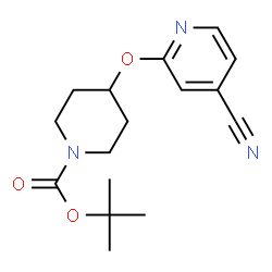 ChemSpider 2D Image | 2-Methyl-2-propanyl 4-[(4-cyano-2-pyridinyl)oxy]-1-piperidinecarboxylate | C16H21N3O3