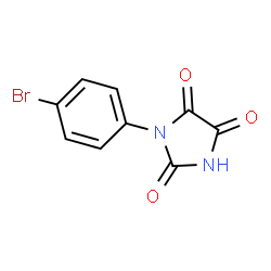 ChemSpider 2D Image | 1-(4-Bromophenyl)-2,4,5-imidazolidinetrione | C9H5BrN2O3