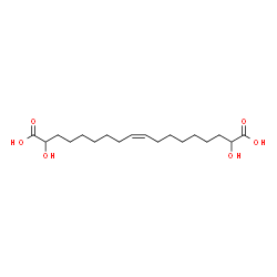 ChemSpider 2D Image | (9Z)-2,17-Dihydroxy-9-octadecenedioic acid | C18H32O6
