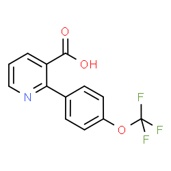 ChemSpider 2D Image | 2-[4-(Trifluoromethoxy)phenyl]nicotinic acid | C13H8F3NO3