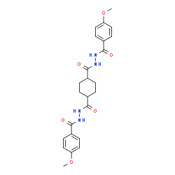 ChemSpider 2D Image | N'~1~,N'~4~-Bis(4-methoxybenzoyl)-1,4-cyclohexanedicarbohydrazide | C24H28N4O6