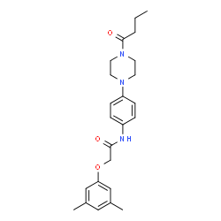 ChemSpider 2D Image | N-[4-(4-Butyryl-1-piperazinyl)phenyl]-2-(3,5-dimethylphenoxy)acetamide | C24H31N3O3