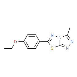 ChemSpider 2D Image | 6-(4-Ethoxyphenyl)-3-methyl[1,2,4]triazolo[3,4-b][1,3,4]thiadiazole | C12H12N4OS