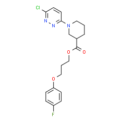 ChemSpider 2D Image | 3-(4-Fluorophenoxy)propyl 1-(6-chloro-3-pyridazinyl)-3-piperidinecarboxylate | C19H21ClFN3O3