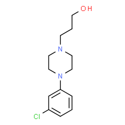 ChemSpider 2D Image | 3-[4-(3-Chlorophenyl)-1-piperazinyl]-1-propanol | C13H19ClN2O