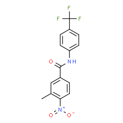 ChemSpider 2D Image | 3-Methyl-4-nitro-N-[4-(trifluoromethyl)phenyl]benzamide | C15H11F3N2O3
