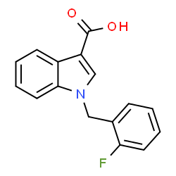 ChemSpider 2D Image | 1-(2-Fluorobenzyl)-1H-indole-3-carboxylic acid | C16H12FNO2