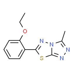 ChemSpider 2D Image | 6-(2-Ethoxyphenyl)-3-methyl[1,2,4]triazolo[3,4-b][1,3,4]thiadiazole | C12H12N4OS