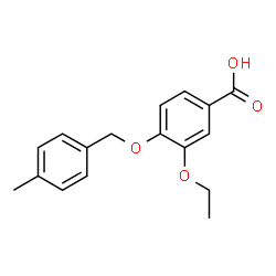 ChemSpider 2D Image | 3-Ethoxy-4-[(4-methylbenzyl)oxy]benzoic acid | C17H18O4