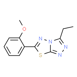 ChemSpider 2D Image | 3-Ethyl-6-(2-methoxyphenyl)[1,2,4]triazolo[3,4-b][1,3,4]thiadiazole | C12H12N4OS