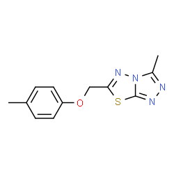 ChemSpider 2D Image | 3-Methyl-6-p-tolyloxymethyl-[1,2,4]triazolo[3,4-b][1,3,4]thiadiazole | C12H12N4OS