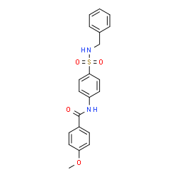 ChemSpider 2D Image | N-[4-(Benzylsulfamoyl)phenyl]-4-methoxybenzamide | C21H20N2O4S