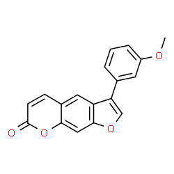 ChemSpider 2D Image | 3-(3-Methoxyphenyl)-7H-furo[3,2-g]chromen-7-one | C18H12O4