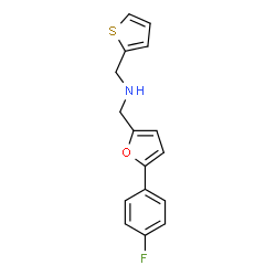 ChemSpider 2D Image | 1-[5-(4-Fluorophenyl)-2-furyl]-N-(2-thienylmethyl)methanamine | C16H14FNOS