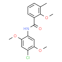ChemSpider 2D Image | N-(4-Chloro-2,5-dimethoxyphenyl)-2-methoxy-3-methylbenzamide | C17H18ClNO4