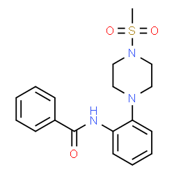ChemSpider 2D Image | N-{2-[4-(Methylsulfonyl)-1-piperazinyl]phenyl}benzamide | C18H21N3O3S