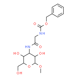 ChemSpider 2D Image | Methyl 3-[({[(benzyloxy)carbonyl]amino}acetyl)amino]-3-deoxyhexopyranoside | C17H24N2O8