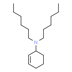 ChemSpider 2D Image | N,N-Dihexyl-2-cyclohexen-1-amine | C18H35N