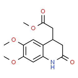 ChemSpider 2D Image | Methyl (6,7-dimethoxy-2-oxo-1,2,3,4-tetrahydro-4-quinolinyl)acetate | C14H17NO5