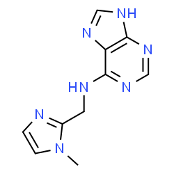 ChemSpider 2D Image | N-[(1-Methyl-1H-imidazol-2-yl)methyl]-3H-purin-6-amine | C10H11N7
