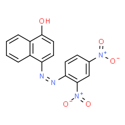 ChemSpider 2D Image | 4-[(Z)-(2,4-Dinitrophenyl)diazenyl]-1-naphthol | C16H10N4O5