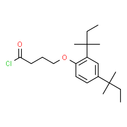 ChemSpider 2D Image | 4-(2,4-Bis(1,1-dimethylpropyl)phenoxy)butyryl chloride | C20H31ClO2