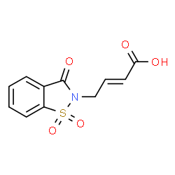 ChemSpider 2D Image | (2E)-4-(1,1-Dioxido-3-oxo-1,2-benzothiazol-2(3H)-yl)-2-butenoic acid | C11H9NO5S