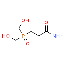 ChemSpider 2D Image | 3-[Bis(hydroxymethyl)phosphinyl]propanamide | C5H12NO4P