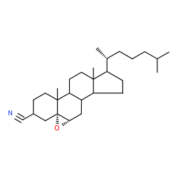 ChemSpider 2D Image | (5alpha,6alpha,8xi,9xi,10xi,13xi,14xi,17xi)-5,6-Epoxycholestane-3-carbonitrile | C28H45NO